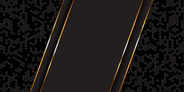 Free Vector | Abstract banner in gold and black