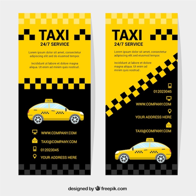 Abstract banners of taxi