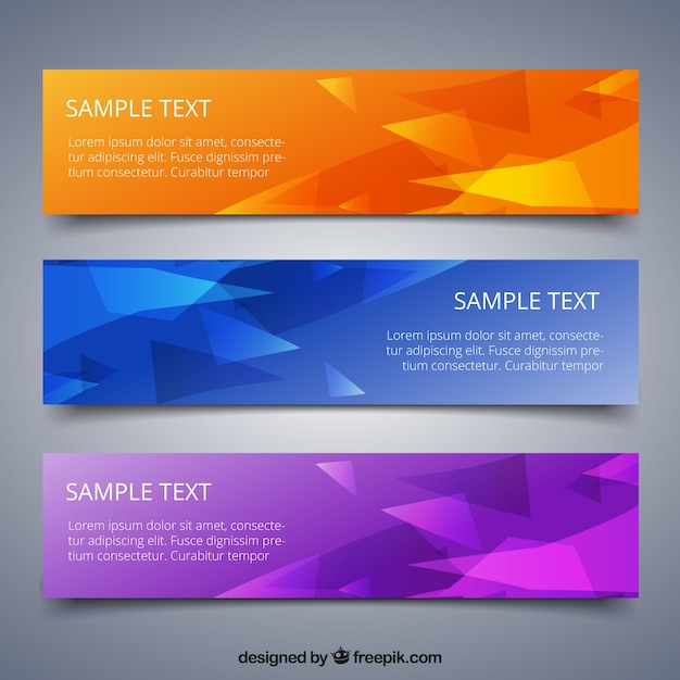 Download Premium Vector | Abstract banners