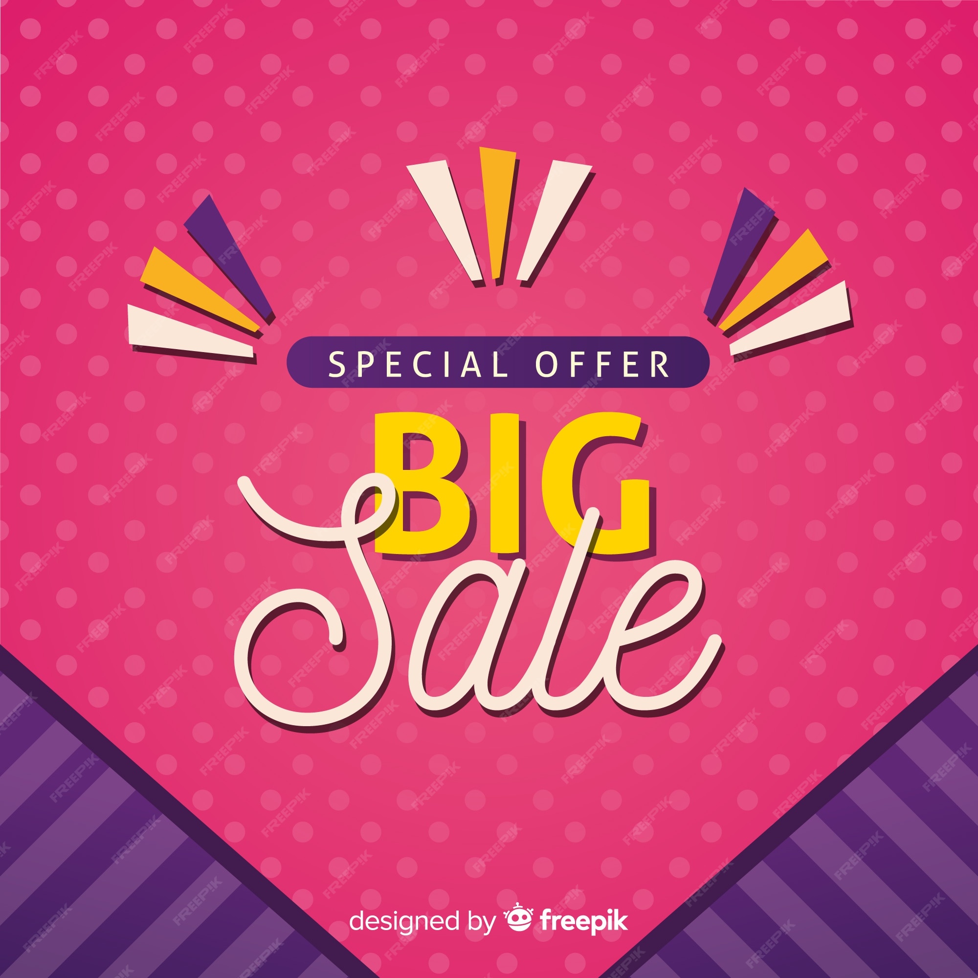 Free Vector | Abstract big sale banner concept