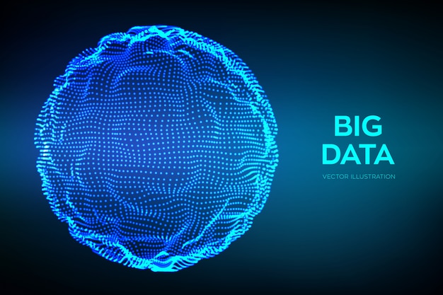 Abstract bigdata science background. Premium Vector