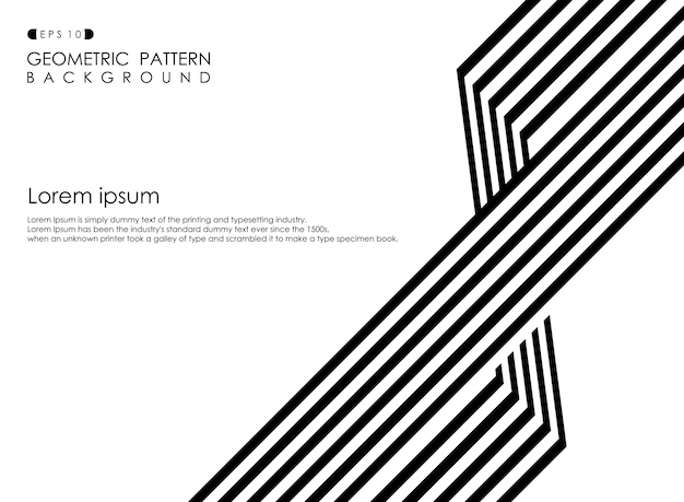 Premium Vector | Abstract of black and white op art business stripe ...