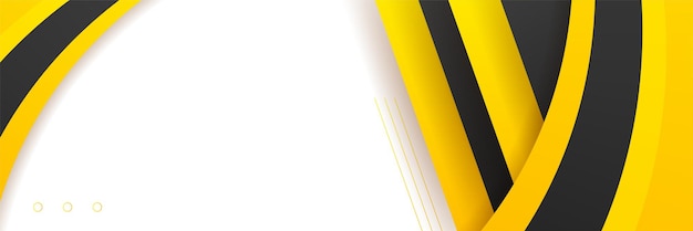 Premium Vector | Abstract black yellow banner background. vector