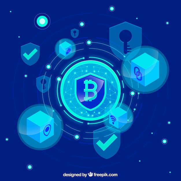 Abstract blockchain background | Free Vector
