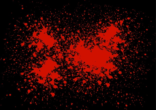 プレミアムベクター 黒の色で抽象的な血液飛沫