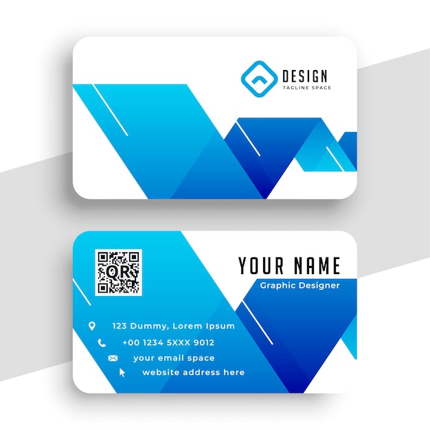 Free Vector | Abstract blue business card in modern style