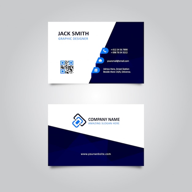 Premium Vector | Abstract blue business card