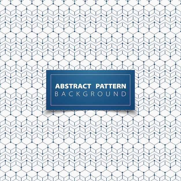 Abstract Blue Geometric Hexagon Pattern Vector 