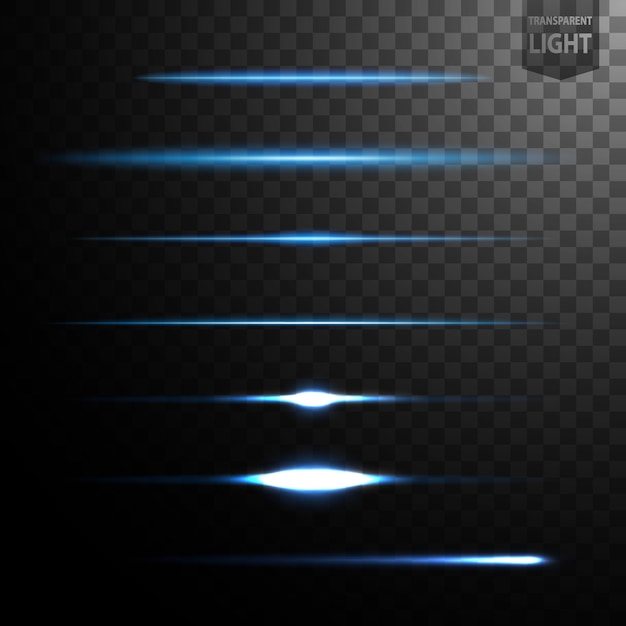 Premium Vector | Abstract blue light lines isolated on transparent ...