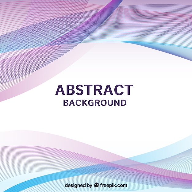 Free Vector | Abstract blue and pink background, wavy shapes