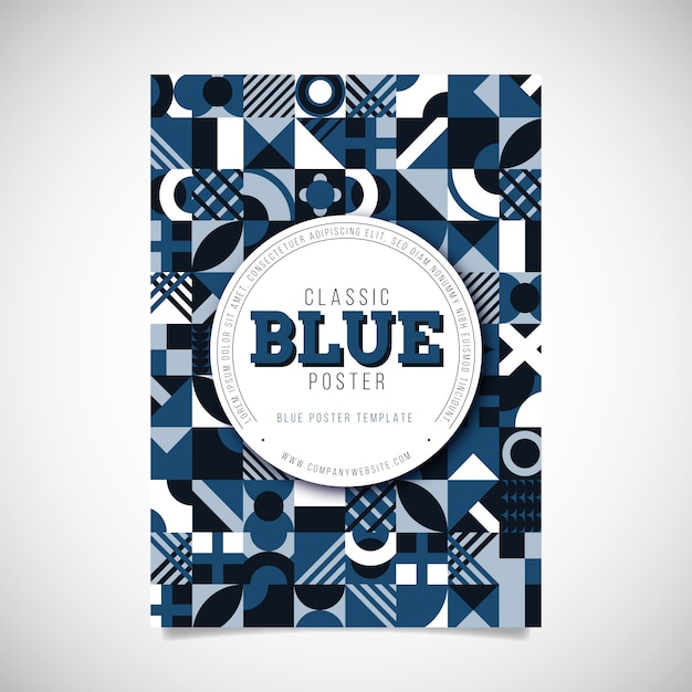 Free Vector | Abstract blue poster template