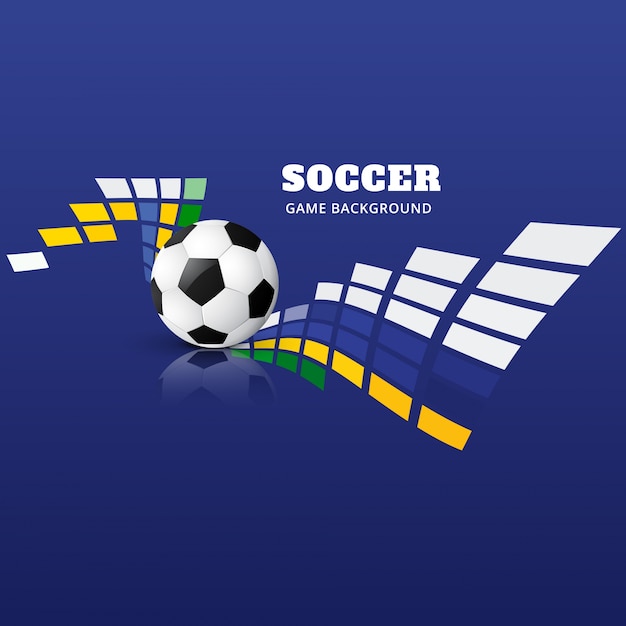 Abstract blue soccer design
