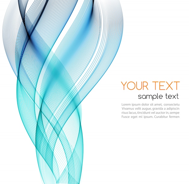 Premium Vector Abstract blue wave template