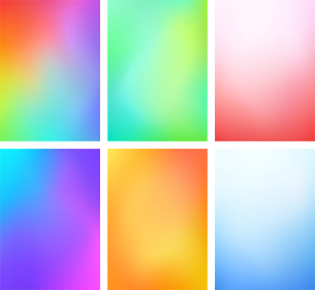Premium Vector Abstract Blur Color Gradient Background Set A4 Portrait