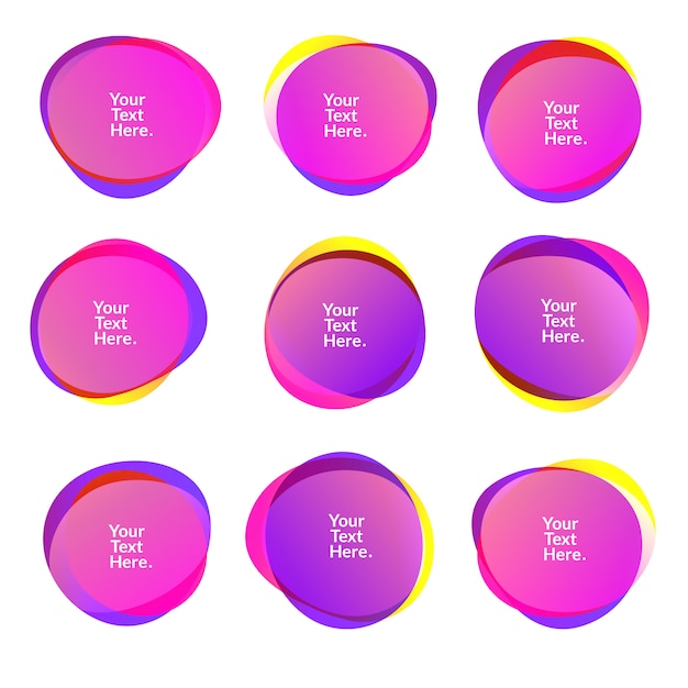 プレミアムベクター 抽象的なぼかしフリーフォーム図形色グラデーション虹色色効果ソフト遷移 イラストeps10