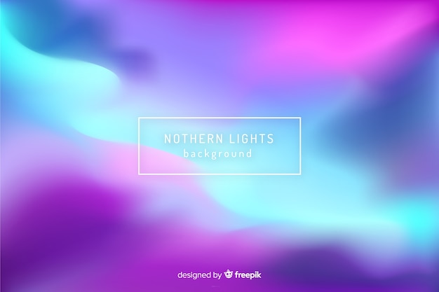 Abstract blurred northern lights background Free Vector