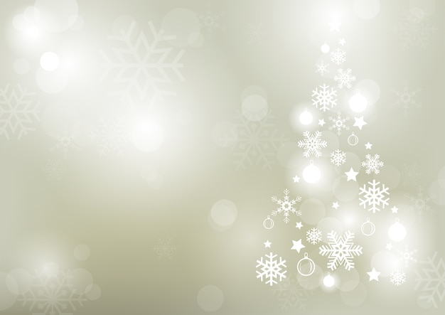 Premium Vector | Abstract bokeh winter background