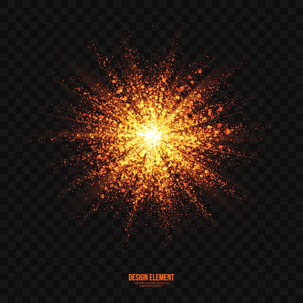 Abstract bright explosion effect transparent vector Premium Vector