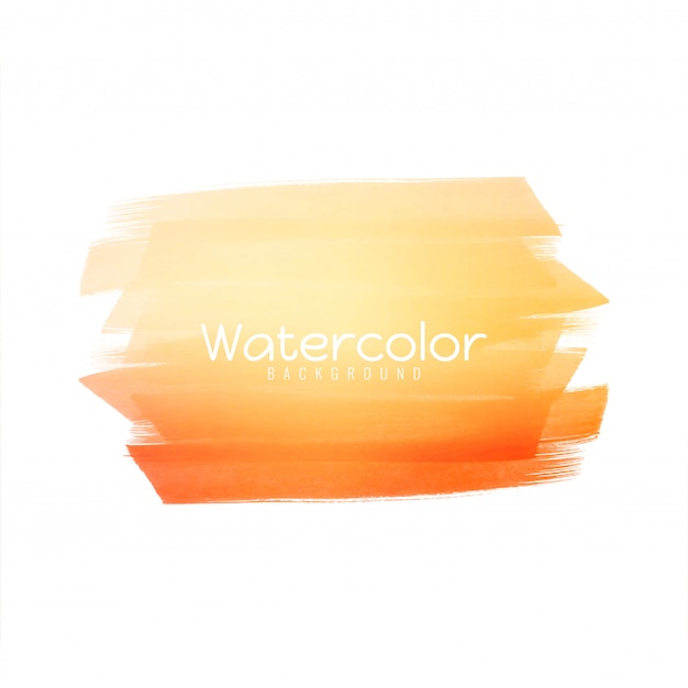 Abstract bright yellow watercolor design Free Vector