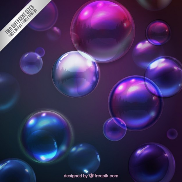 Free Vector | Abstract bubbles background in purple tones