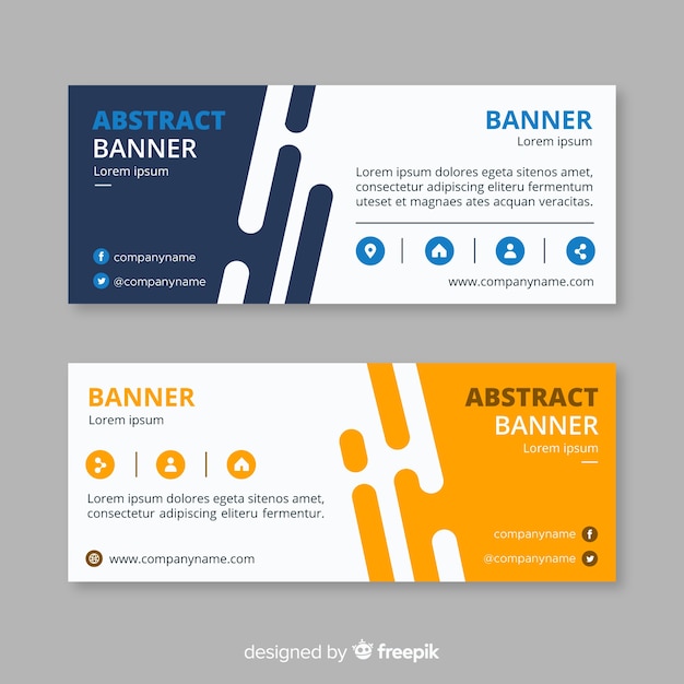 Free Vector  Abstract business banners 