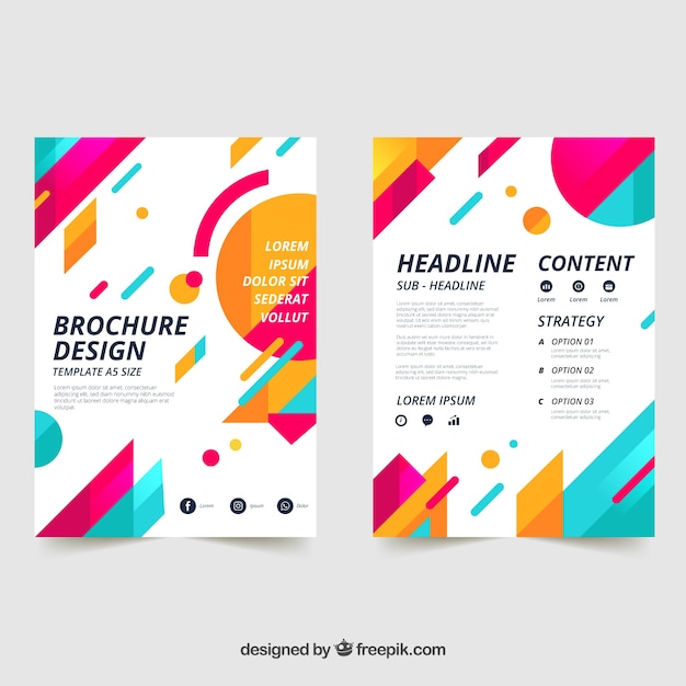 Abstract business brochure in a5 size
