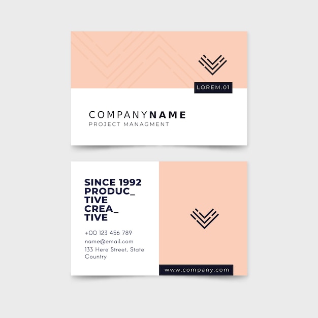 Abstract business card template collection Free Vector