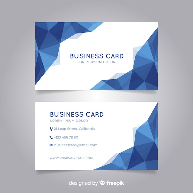 Abstract business card template with geometric design ...