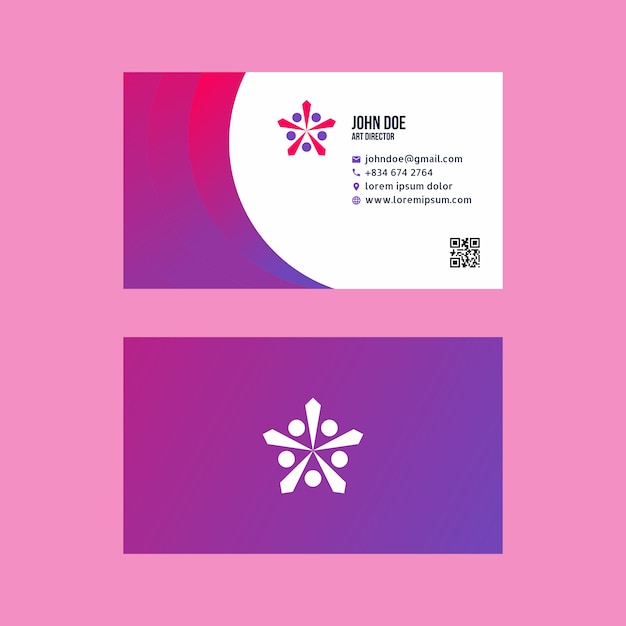 Premium Vector Abstract Business Card Template 6025