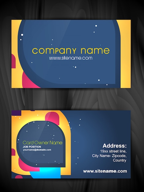 Premium Vector Abstract Business Card Template 2832