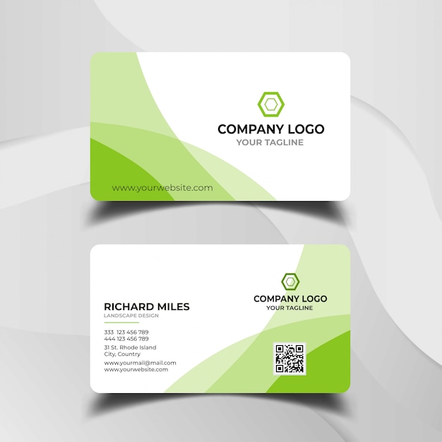 Abstract business card template Premium Vector