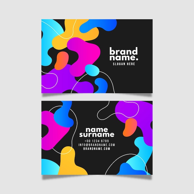 Premium Vector Abstract Business Card Template 4858