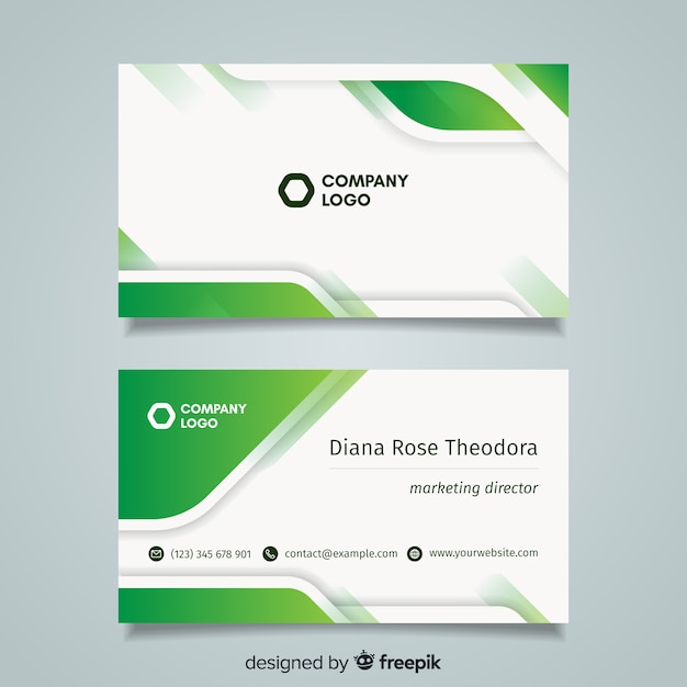 Abstract business card template Free Vector