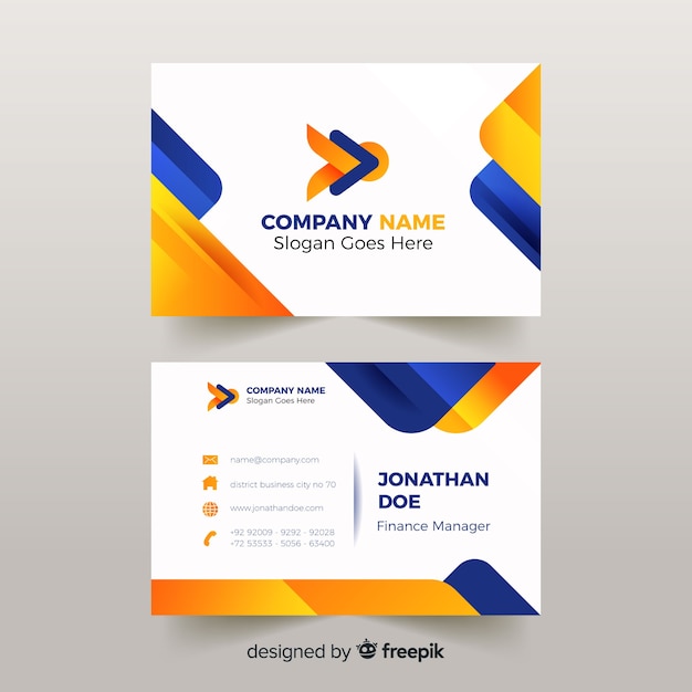 Free Vector Abstract Business Card Template Find free vectors, photos, illustrations and psd files that you can use in your web, banners, ads, etc. free vector abstract business card