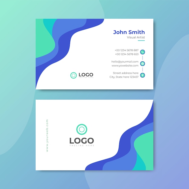 Premium Vector Abstract Business Card Template 1780