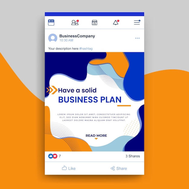 Free Vector Abstract Business Facebook Post