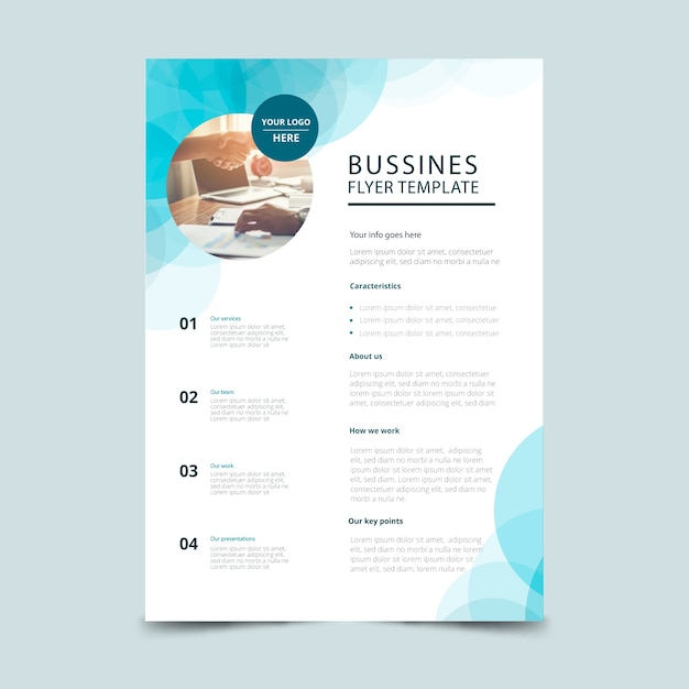 Free Vector Abstract Business Flyer Template With Photo