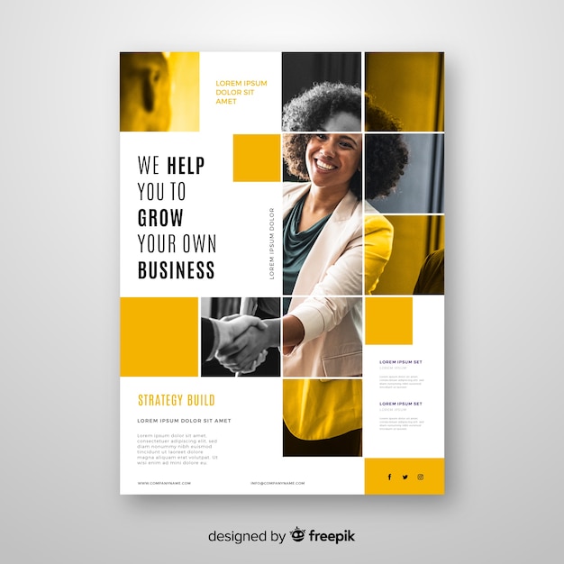 Free Vector Abstract Business Flyer Template