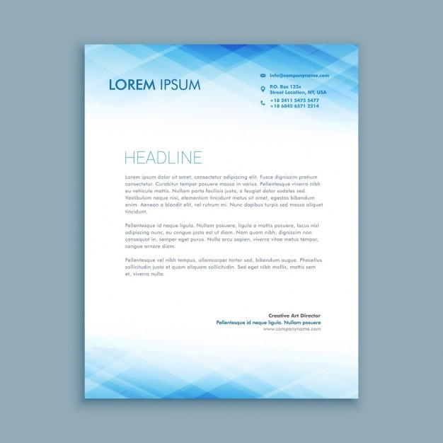 Free Vector | Abstract business letterhead template