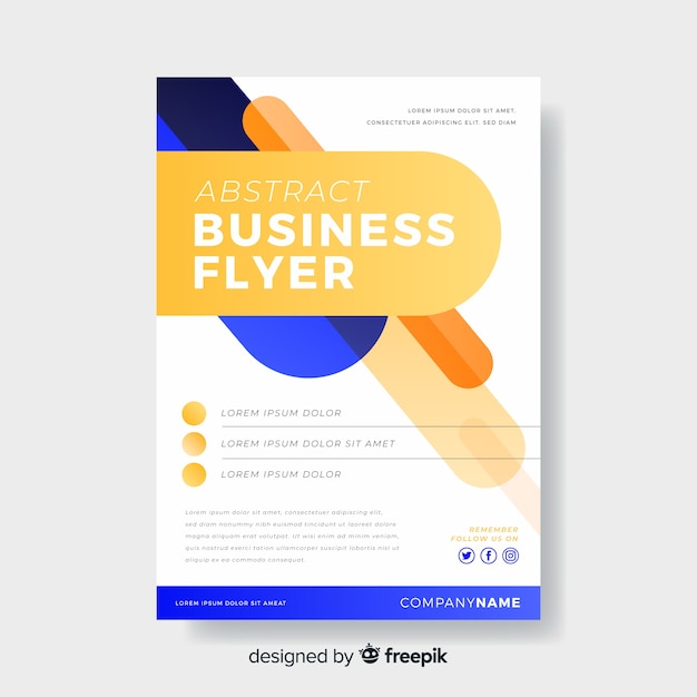 Abstract bussiness flyer template Vector | Free Download