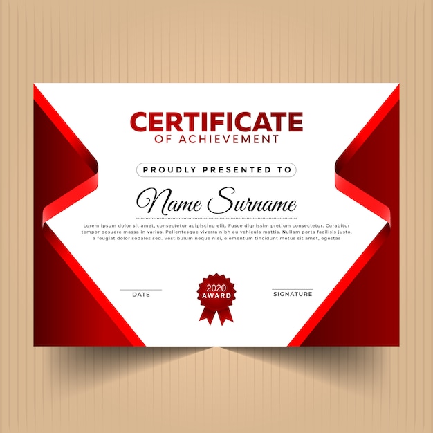 Premium Vector | Abstract certificate design template