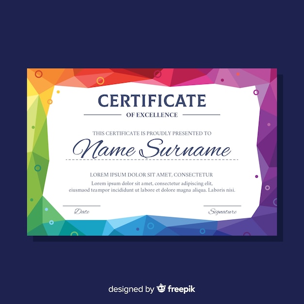 Free Vector | Abstract certificate template concept