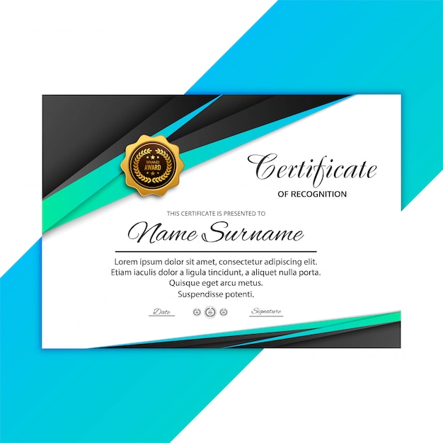 Free Vector | Abstract certificate template
