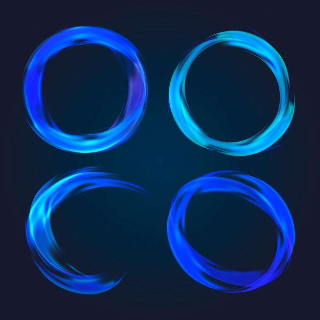 Abstract circular collection Free Vector