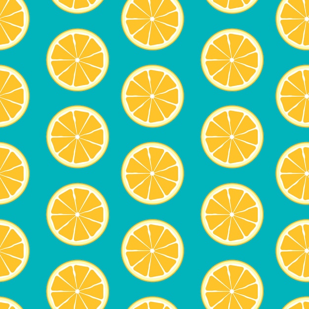 Abstract citrus seamless pattern background Premium Vector