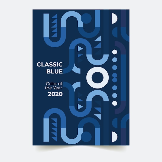 Free Vector | Abstract classic blue flyer template theme