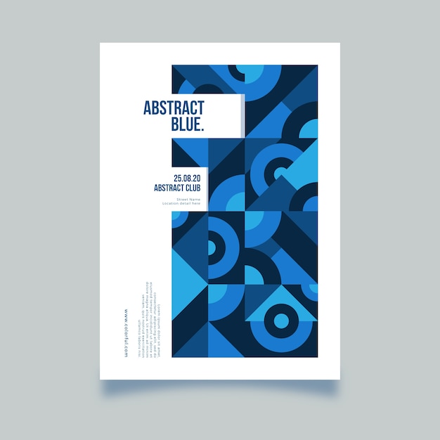 Free Vector Abstract Classic Blue Flyer Template