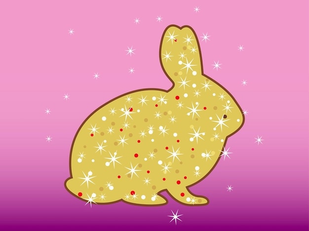 Abstract colorful bunny silhouette animal\
vector