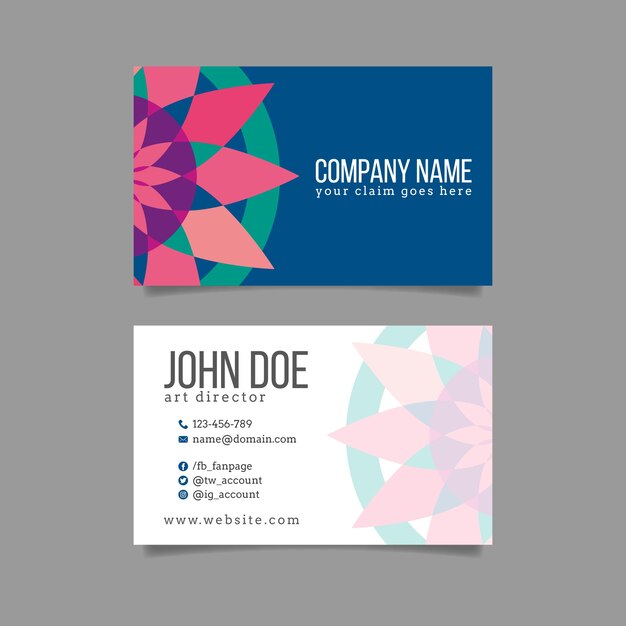 Download Free Abstract Colorful Business Card Template Free Vector Use our free logo maker to create a logo and build your brand. Put your logo on business cards, promotional products, or your website for brand visibility.