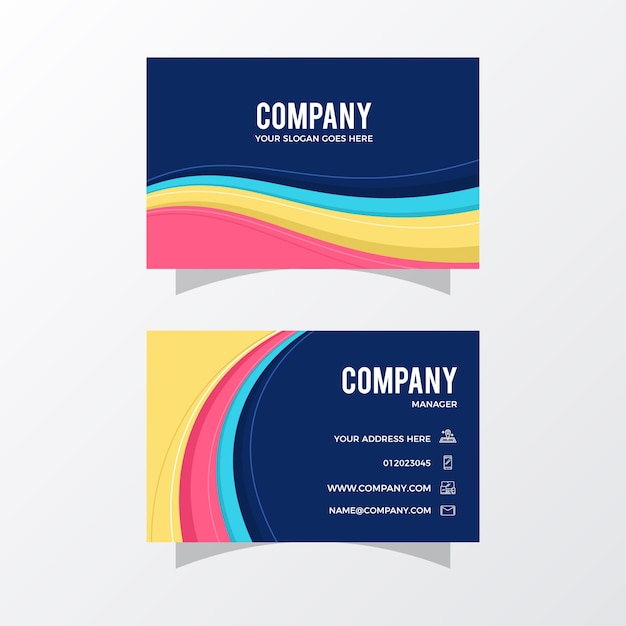 Free Vector | Abstract colorful business card template